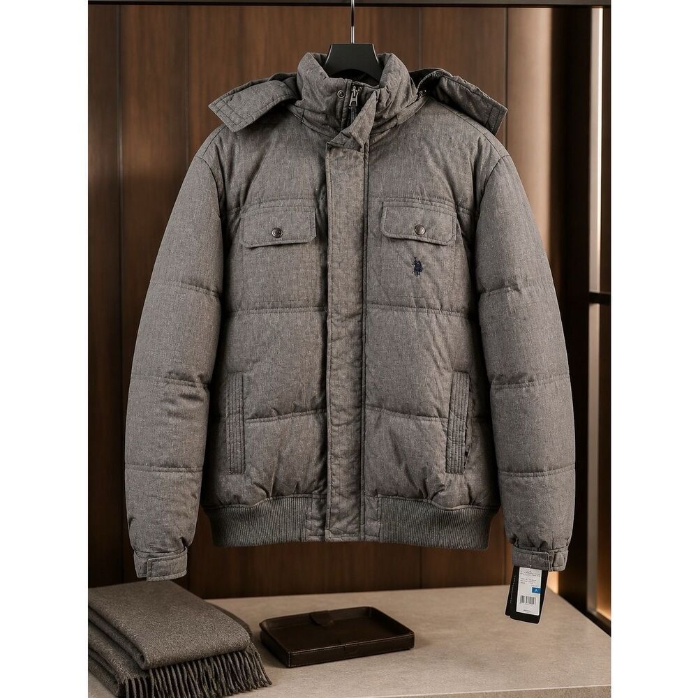 US POLO ASSN DARK GRAY WINTER JACKET SIZE XL NWT